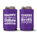 60th Birthday Koozies 18 - Purple
