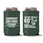 60th Birthday Koozies 19 - Green