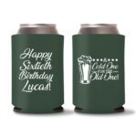60th Birthday Koozies 20 - Green