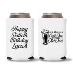 60th Birthday Koozies 20 - White