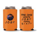 60th Birthday Koozies 22 - Orange