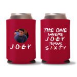 60th Birthday Koozies 22 - Red