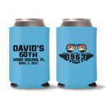60th Birthday Koozies 23 - Cyan