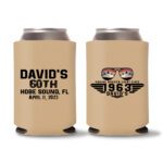 60th Birthday Koozies 23 - Light Brown