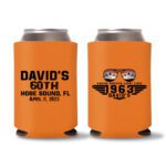 60th Birthday Koozies 23 - Orange