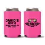 60th Birthday Koozies 23 - Pink