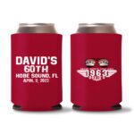 60th Birthday Koozies 23 - Red