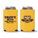 60th Birthday Koozies 23 - Yellow
