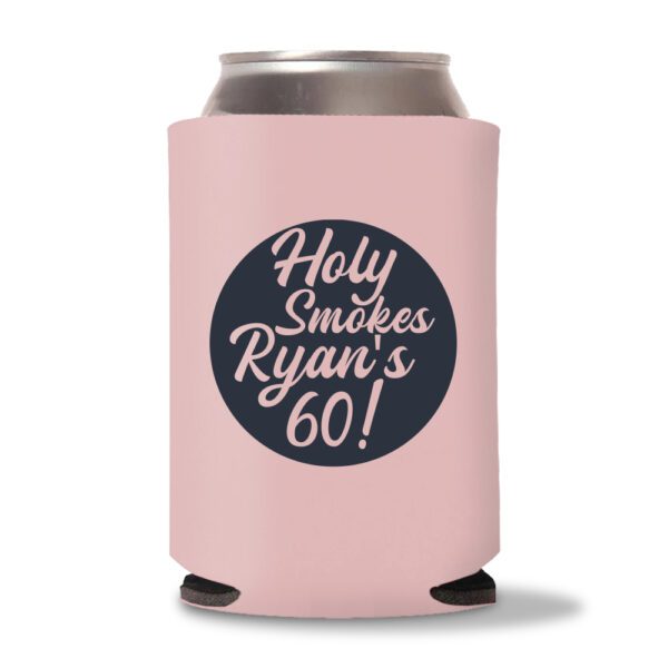 60th Birthday Koozies 24 - Baby Pink