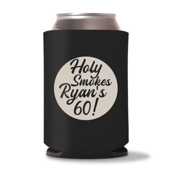 60th Birthday Koozies 24 - Black