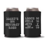 60th birthday koozies D21- Black