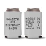60th birthday koozies D21- Gray