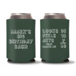60th birthday koozies D21- Green