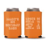 60th birthday koozies D21- Orange