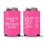 60th birthday koozies D21- Pink