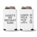 60th birthday koozies D21- White
