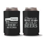 Custom Birthday Koozies D21- Black