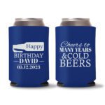 Custom Birthday Koozies D21- Blue