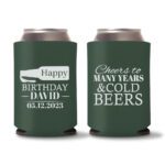 Custom Birthday Koozies D21- Green