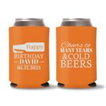 Custom Birthday Koozies D21- Orange