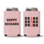 Custom Birthday Koozies D22- Baby Pink