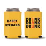 Custom Birthday Koozies D22- Yellow