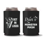 14. Halloween Koozies Favors - Black