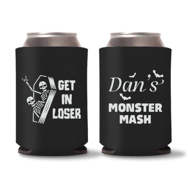 14. Halloween Koozies Favors - Black