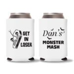 14. Halloween Koozies Favors - White