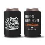 16. Halloween Birthday Koozies - Black