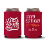 16. Halloween Birthday Koozies - Red