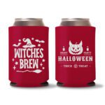 17. Trick or Treat Halloween Koozies - Red