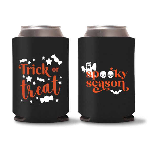 18. Halloween Koozies Trick or Treat - Black