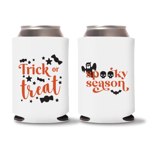 18. Halloween Koozies Trick or Treat - White