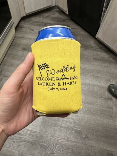 Click to view full screen Theme-Based Wedding Koozies For Unique Party Favor photo review